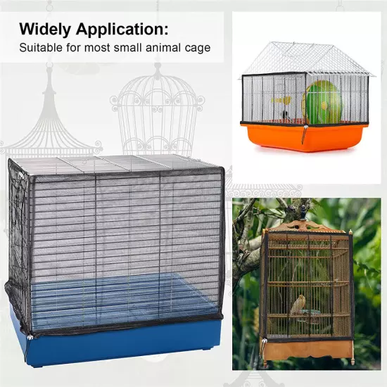 Mesh Pet Bird Skirt Birdcage Mesh Birdcage Cover Decoration Feather Catcher