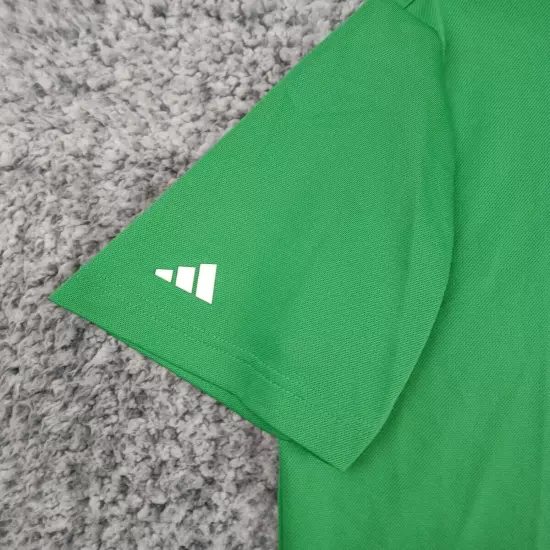 Adidas Basic Sport Polo Button Up Mens Medium Golf Shirt Green A430 NWOT