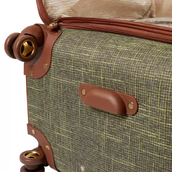 Samantha Brown Vintage 2-Piece Tweed Luggage Set - Black