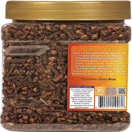 Rani Cloves Whole (Laung) 14oz (400g) Bulk PET Jar