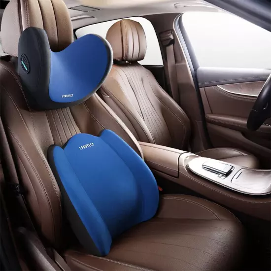 Car Lumbar Support Headrest Support Universal Neck Pillows Cushion Back Support