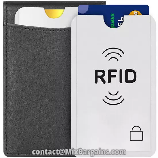 RFID BLUE, 1 (ONE) SLEEVE BLOCKING CREDIT/DEBIT/ID CARD ANTI-THEFT SHIELD