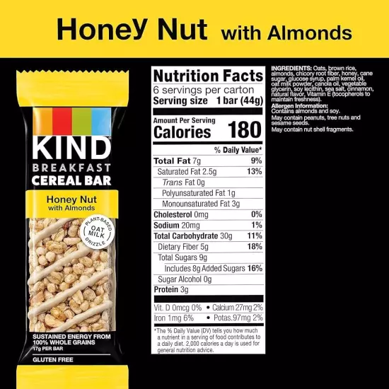 KINDA Breakfast Honey Nut with Almonds