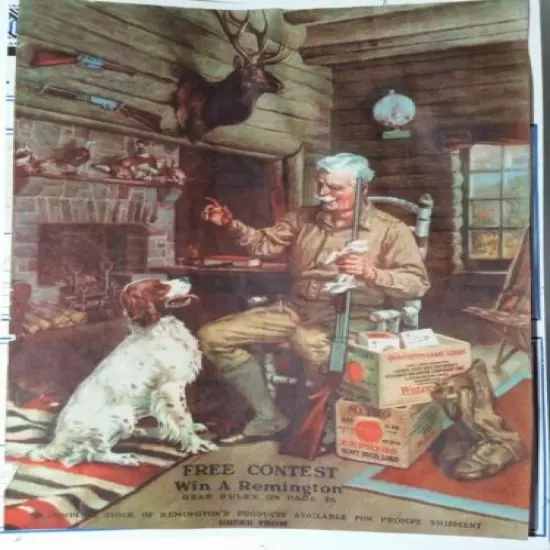 Vintage Ad "Win a Remington" Rifle Adv Free Contest Henry Sumner Hy Watson Art