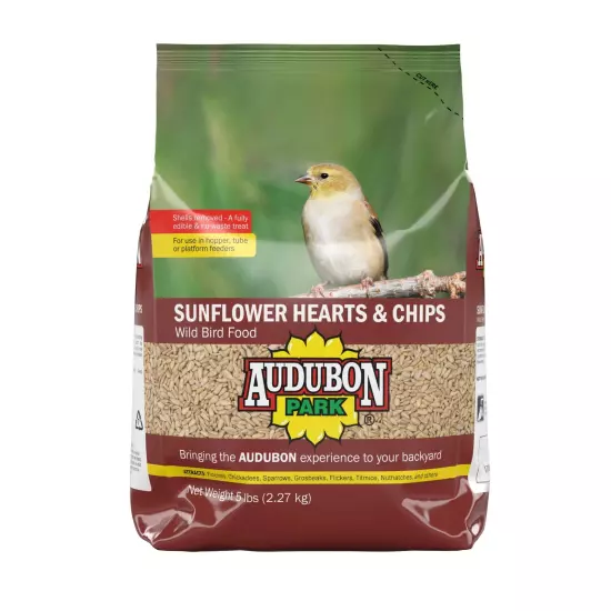 12224 Sunflower Hearts & Chips Wild Bird Food, 5-Pounds, 5 Pound (Pack of 1)