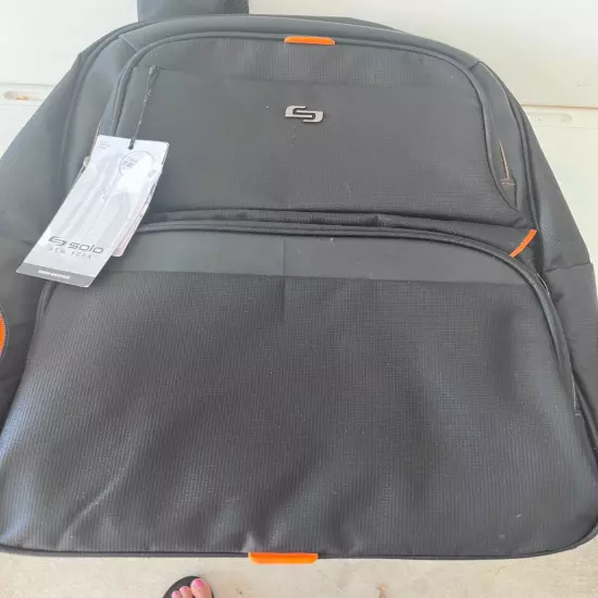 $120 SOLO Black Bacpack Travel Laptop carry on Bag