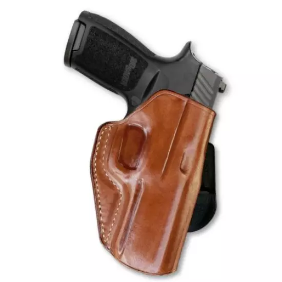 Leather OWB Paddle Holster Open Top for Sig P320 Nitron Carry 9mm 3.9"BBL #1328#