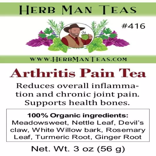 ARTHRITIS PAIN TEA - a proven blend for joint pain, arthritis & stronger bones