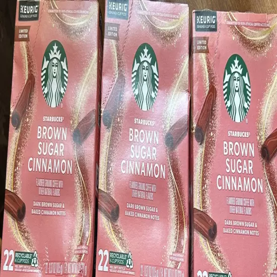 Starbucks Brown Sugar Cinnamon, Naturally Flavored K-Cup Coffee Pods, 22 Counts