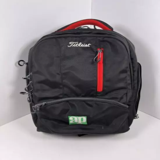 Titleist ESSENTIAL Golf Backpack Bag Black Red Laptop Tablet Travel Organizer