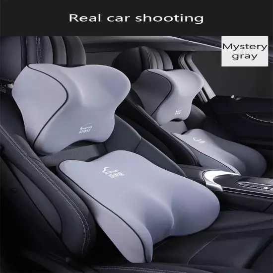 Car Seat Headrest Pillow Neck Lumbar Support Pillow Back Support Waist Pillow 