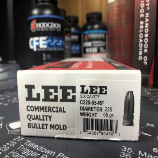 Brand New Lee 6 Cavity Mold C225-55-RF .225 55 Grain .223 REM/ 5.56 NATO