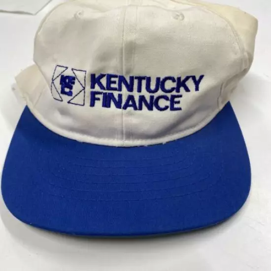 VTG Kentucky Finance White and Blue Hat Snapback Cap