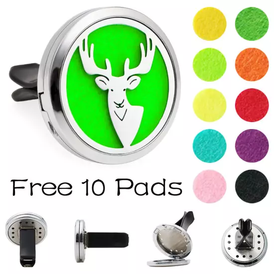 Car Diffuser Vent Clip Air Freshener Essential Oil Aroma diffuser Locket 10Pads 