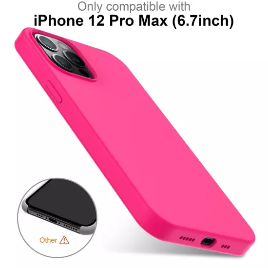 Compatible with iPhone 12 Pro Max Case with Screen Protector,Soft Silicone Ge...