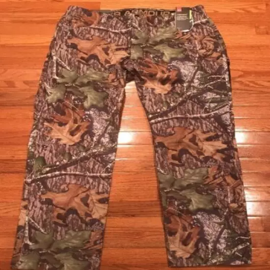 Under Armour Storm Covert Camo Men’s Hunting Pants Mossy Oak 1279730 NWT 44/34