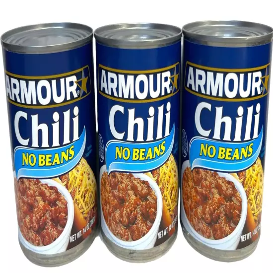 Armour Original Chili with No Beans 14 oz (3 Cans)