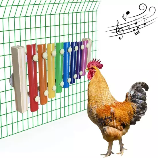 Vehomy Chicken Xylophone Toy for Hens Wood with 8 Metal Keys... 