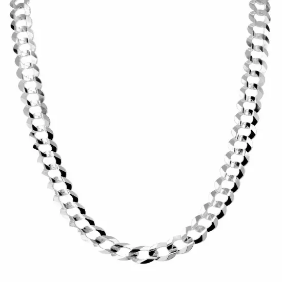 $6000 10K White Gold Solid Cuban Link Chain Necklace 2mm 16"- 30" Made In Italy