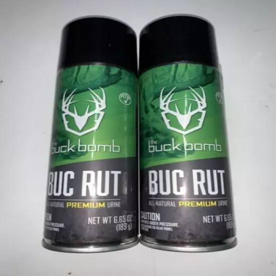 Lot Of 2 The Buck Bomb 6.65oz Buc Rut All Natural Premium Urine Deer Hunting