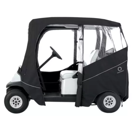 Classic Accessories Black 2 Passenger Deluxe Golf Cart Enclosure For Short Tops