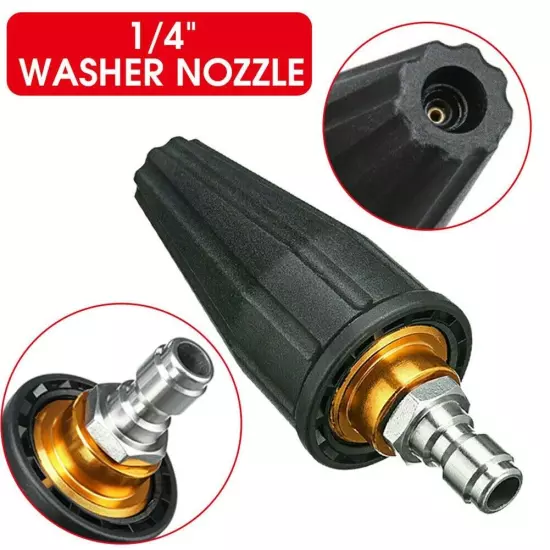 3600PSI High Pressure Washer Release Jet Wash Quick Rotating Turbo Nozzle Tip