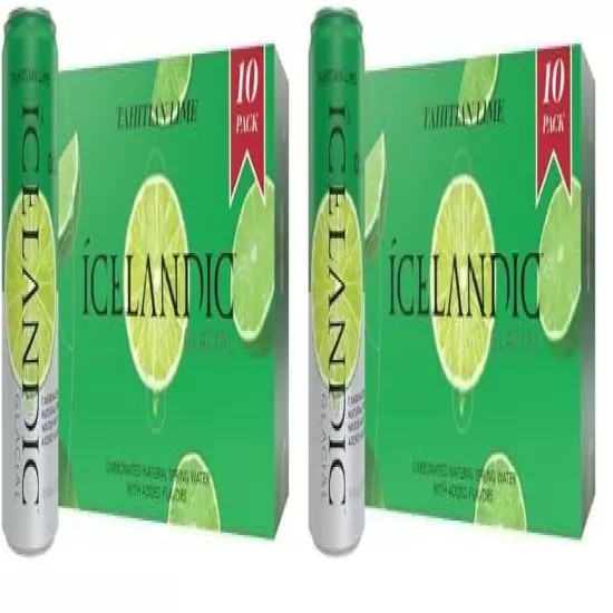 12 Count, Icelandic Glacial Sparkling Water, Tahitian Lime, 500 ml