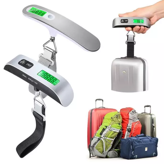 Portable Lcd Digital Hanging Scale Luggage Suitcase Baggage Weight Travel Scales