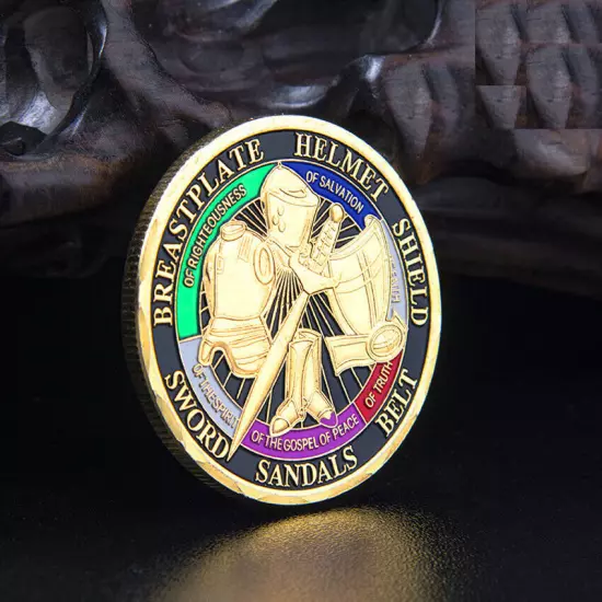 100PCS Put On the Whole Armor of God Commemorative Challenge Coin Collection