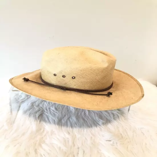 VTG Resistol Self Conforming Cowboy Hat 7 1/8 Made In Texas USA Woven Western