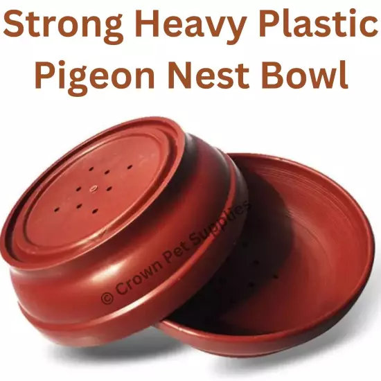 6 X Plastic Nesting Bowls & Nest Mats Breeding Hatching Box For Pigeons Quails