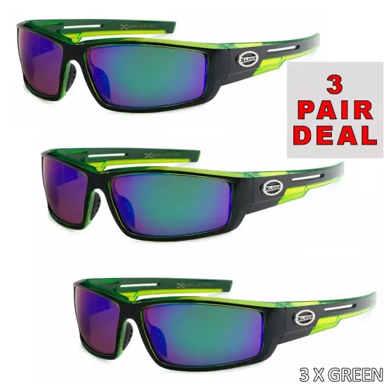 3 Pair Sport Sunglasses Mens Sport Running Fishing Golfing Driving Glasses