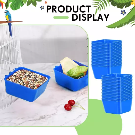 Maxdot 20 Pcs Cage Cups Chicken Feeder Waterer 16 oz Birds Feeders Hanging Bu...