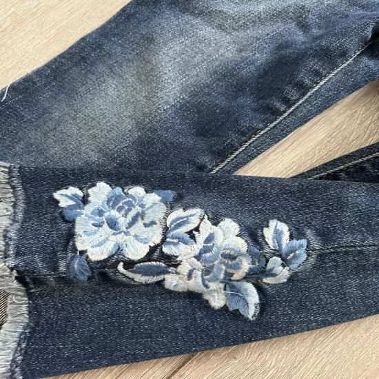 Ralph Lauren Girls Jeans size 4T Blue Floral Embroidery New