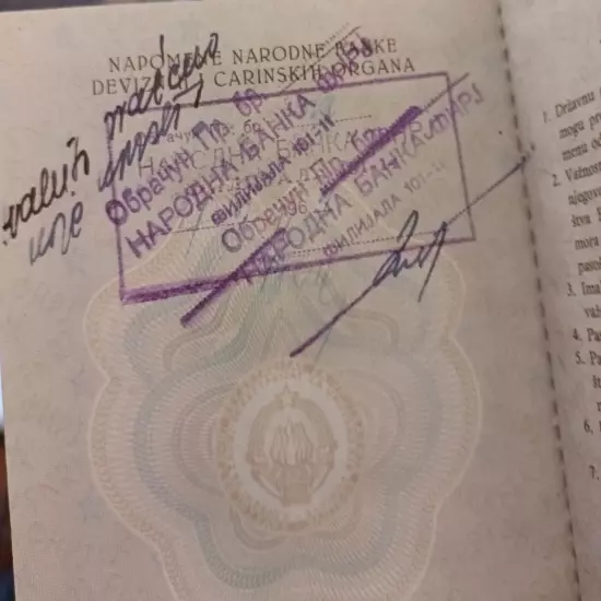 Original EX Communist Yugoslavia Passport From 1963 - With Visas And Seals