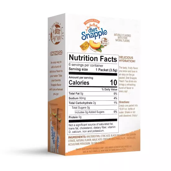 Juicy Mixes Diet Snapple – Sugar Free & Delicious, Made with Natural Flavors (Va