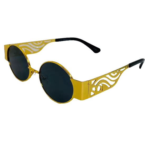 6046C | Oval Lens Sunglasses with unique arm design