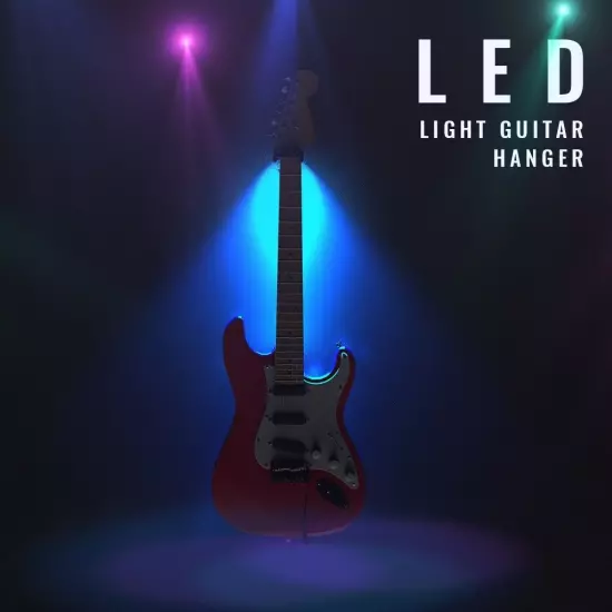 LED Light Up Guitar Wall Mount Hangers, Your Guitar Will Thank You!