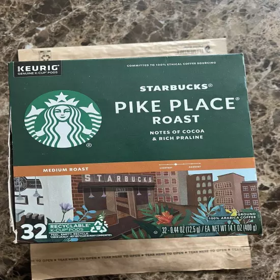 Starbucks Pike Place 32 Pieces Medium Roast Ground Coffee Pods