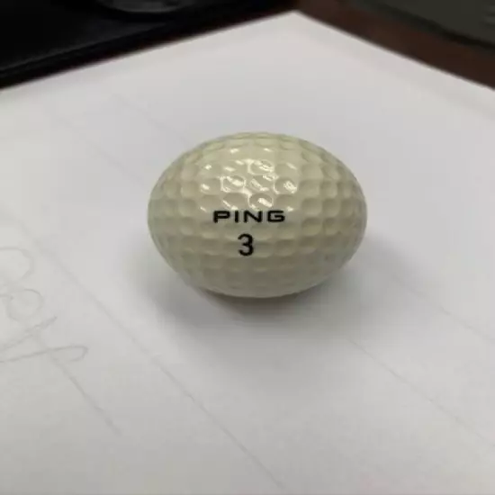 Rare Vintage Ping Karsten Ping Eye Collectible White Golf Ball #3