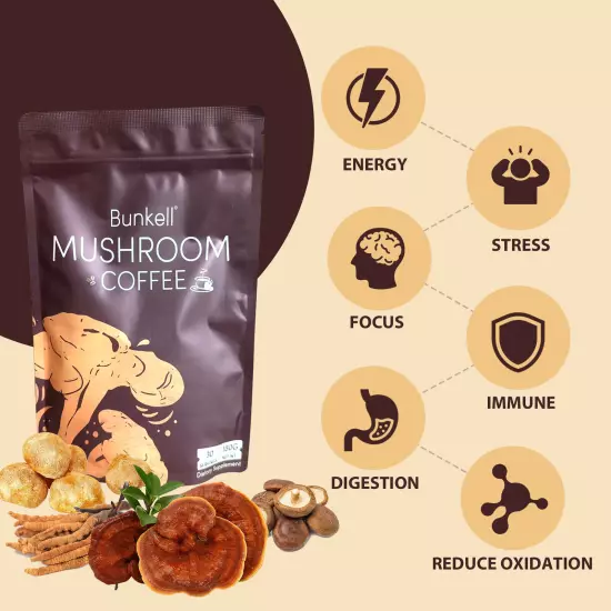 New Mushroom Coffee Organic 30 Servings - Free Fast Shipping