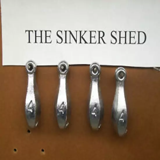 4 oz bank sinkers - choose quantity lots 3/6/12/25/50/100/250 - FREE SHIPPING