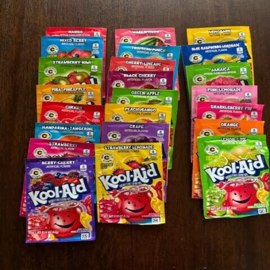 KOOL AID Variety Box 23 Flavors Drink Mix 46 Ct. Two of each flavor NEW