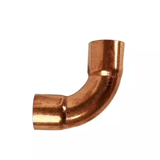 1/2" C x C 90° Degree Long Radius Copper Pipe Reducing Elbow Fitting