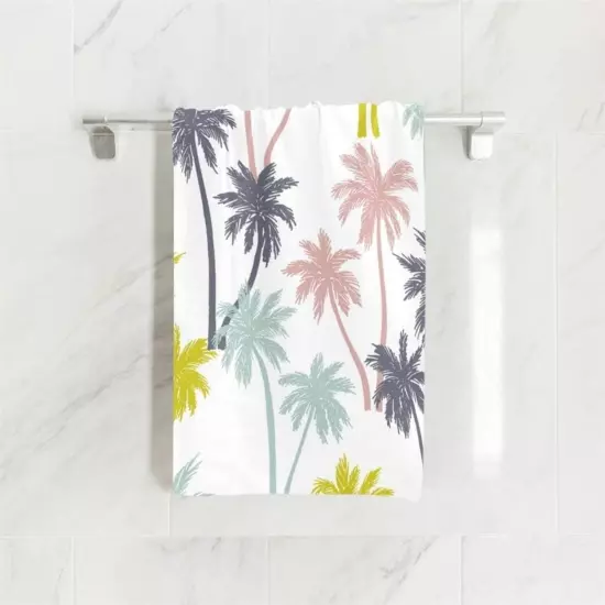 Ultra Soft Colorful Palm Trees Hand Towel for Face Gym Spa