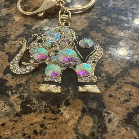 Bedazzled Elephant Keychain / Bag Charm