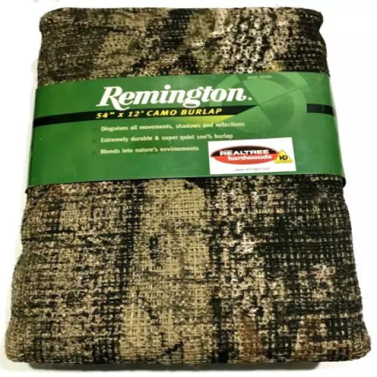 REMINGTON Camo Burlap Realtree Hardwoods 54in x 12ft Hunting Blind Fabric NEW