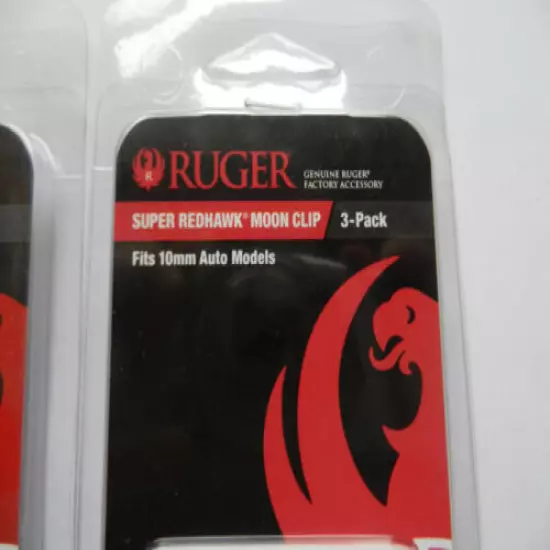 Ruger Moon Clips; For Super Redhawk 10mm Revolver; 3 Packs of 3 Clips; 90515