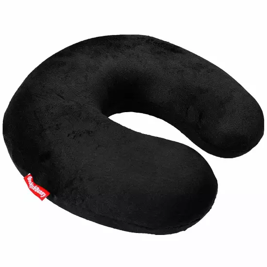 Memory Foam U Shaped Travel Sleep Pillow Head Back Neck Support Cushion Black