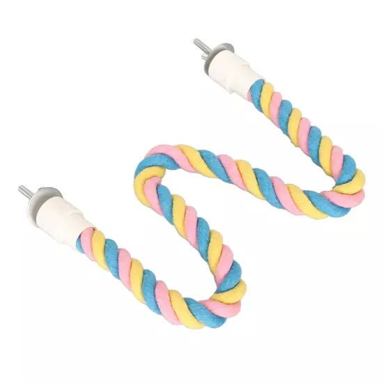 Bird Cotton Rope Perch Colorful Bendable Safe Climbing Parrot Rope Toy